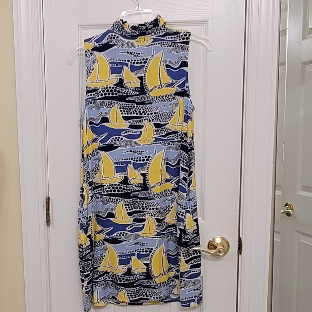 NWT Ruffle-neck Shift Dress - Picture 3 of 12